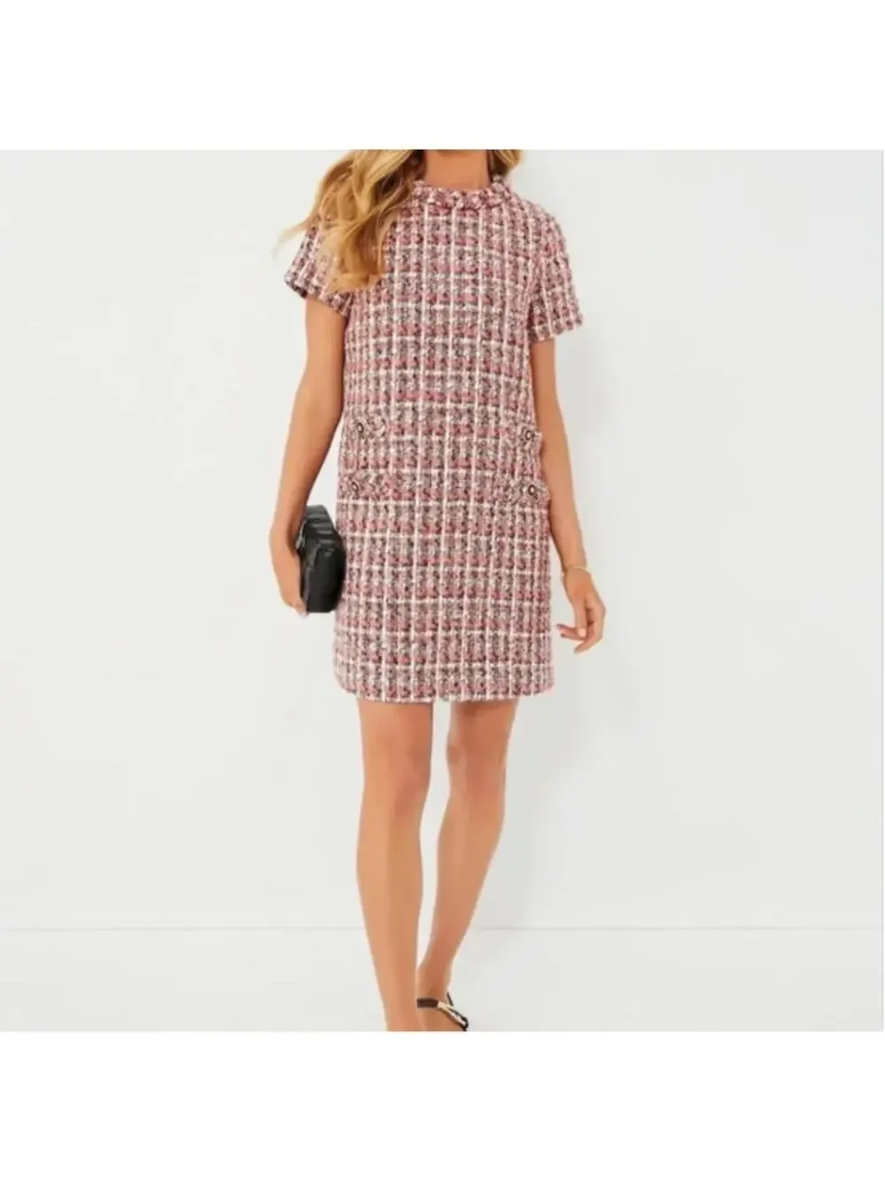 Tuckernuck NWT Magnolia Tweed Jackie Shift Dress Pink Sz XXL Career Professional